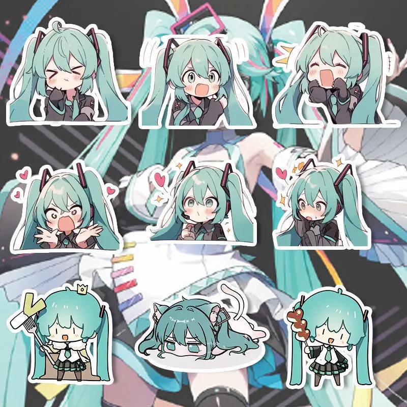 Phone Accessories Under 50 - 10-50-100PCS Kawaii HatsuneMiku Stickers Cute Cartoon