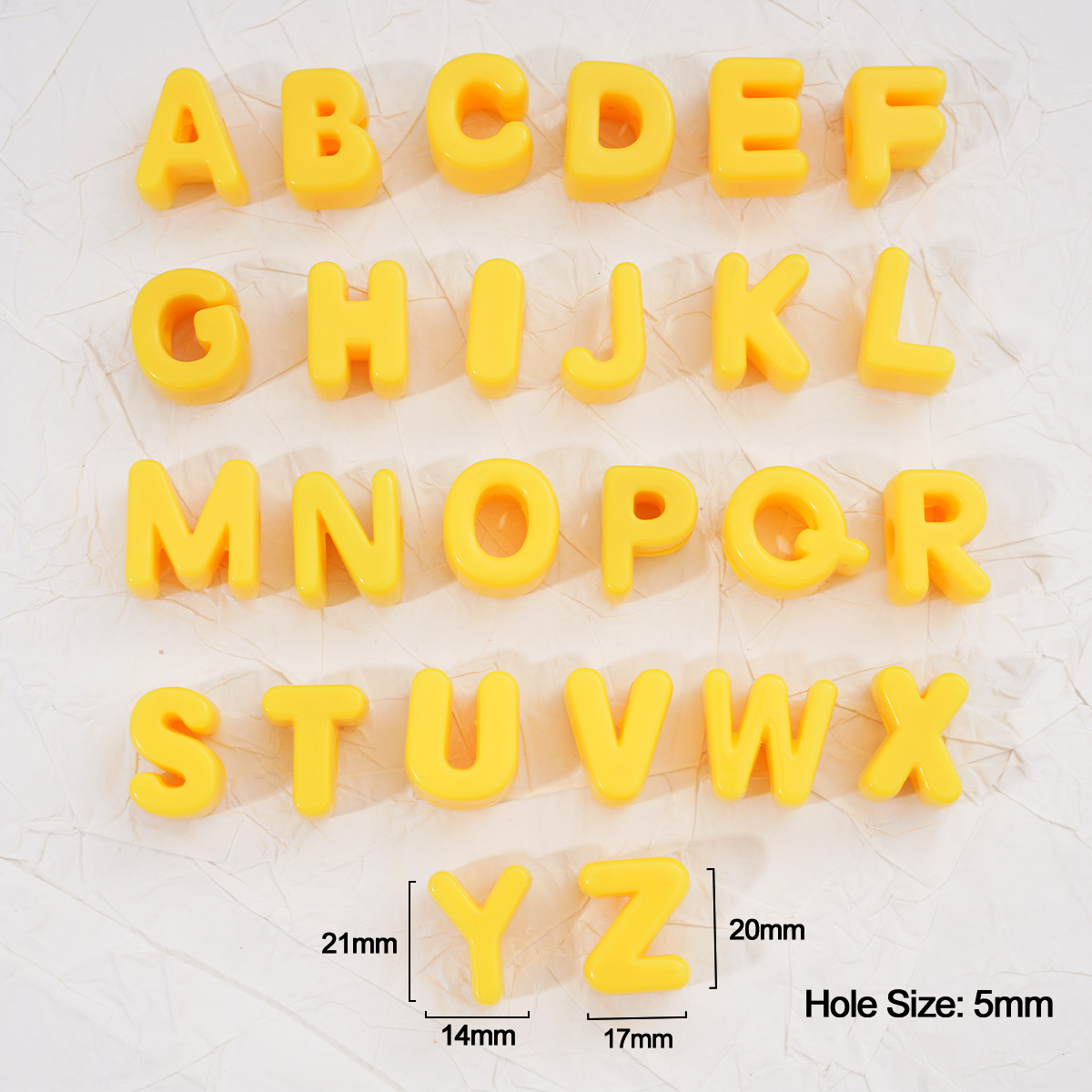 2/20pcs Yellow Acrylic Large H - Phone Accessories Beads recension och pris