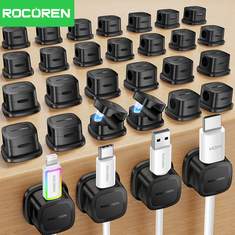 ROCOREN 30PCS Magnetic Cable O - Cable Organizer Magnetic recension och pris