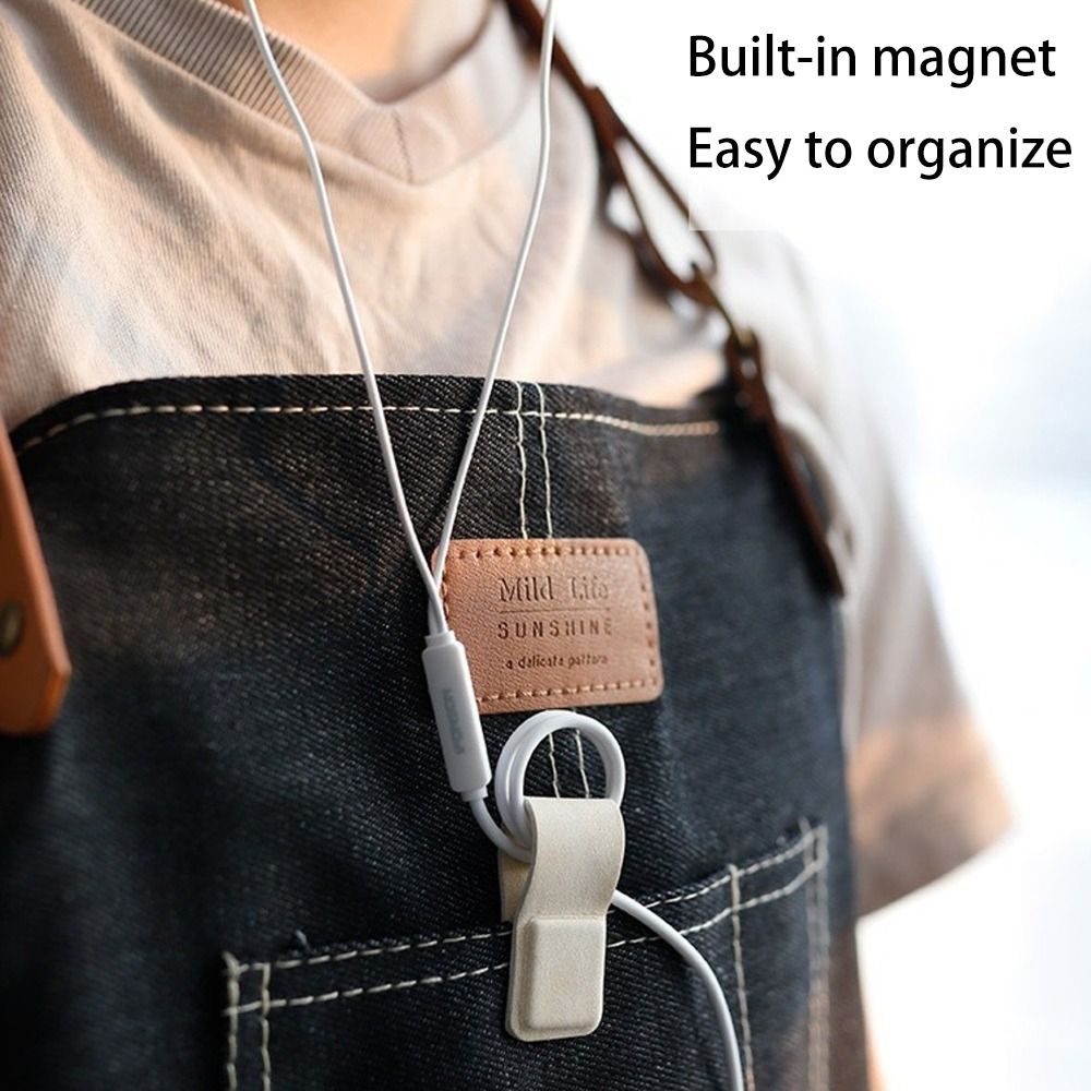 New Leather Earphone Cable Cli - Cable Organizer Magnetic recension och pris