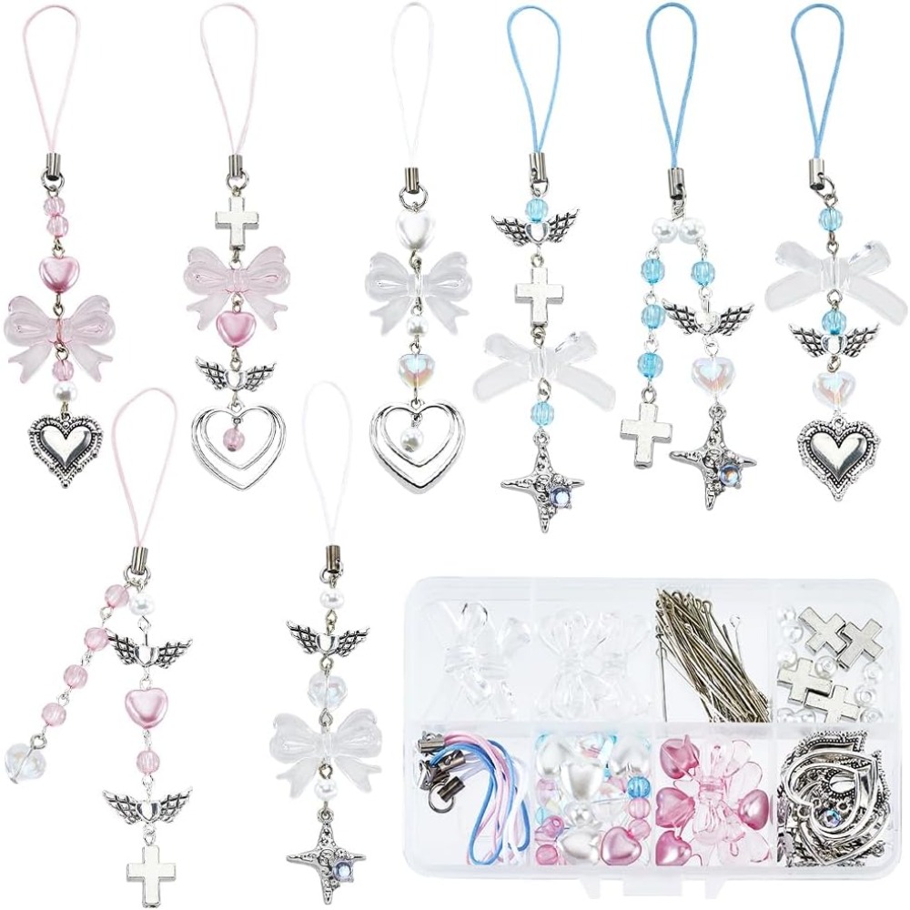 154Pcs DIY 8 Sets Phone Charm  - Phone Accessories Beads recension och pris