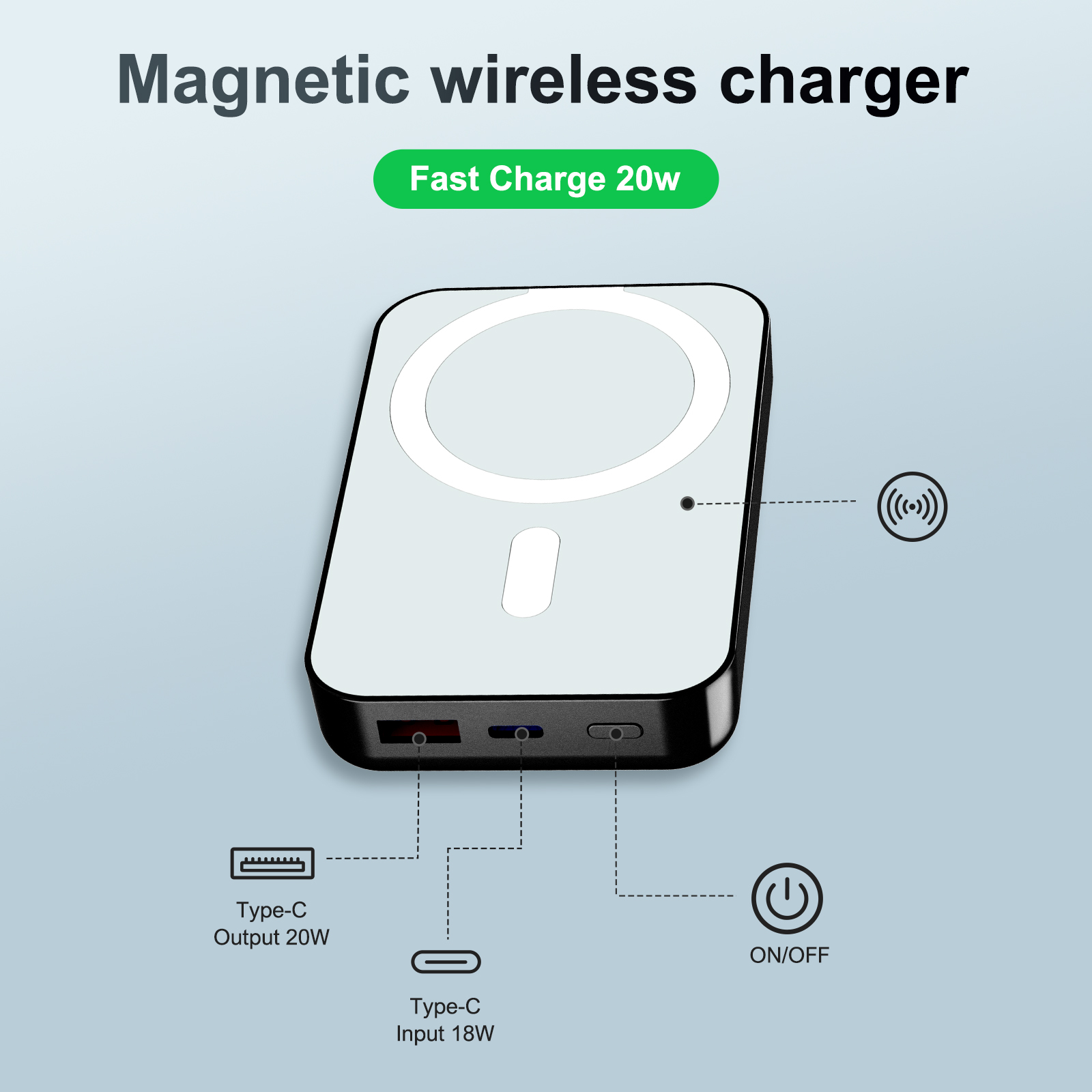 Magnetic Wireless Portable Cha - Phone Accessories Wholesale recension och pris
