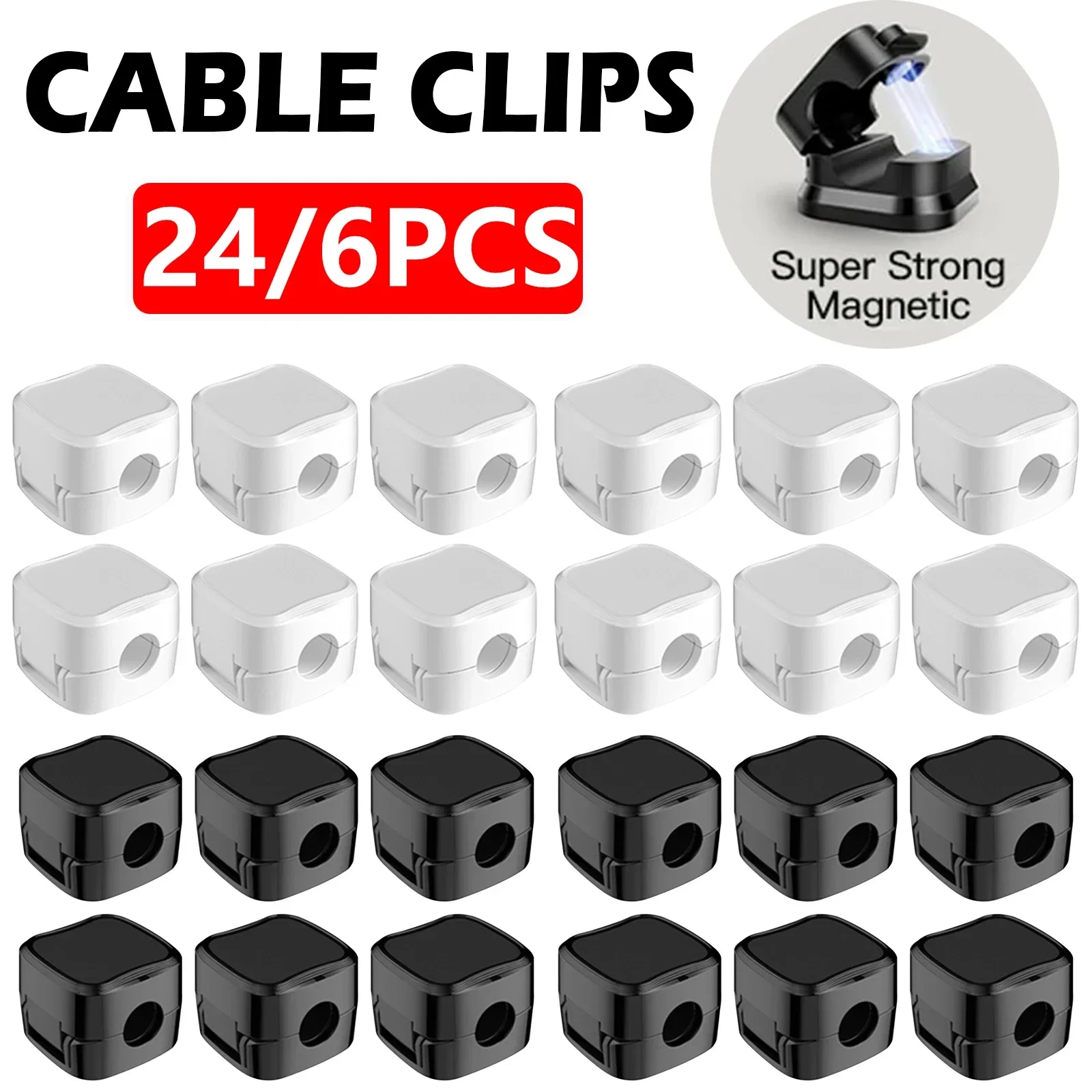 24/6PCS Magnetic Cable Organis - Cable Organizer Magnetic recension och pris