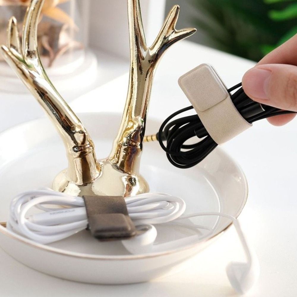 New Leather Earphone Cable Cli - Cable Organizer Magnetic recension och pris