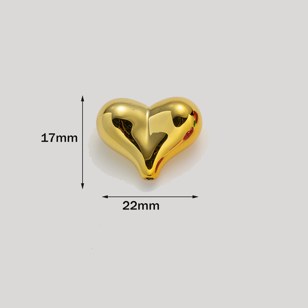 10pcs Colorful Acrylic Heart L - Phone Accessories Beads recension och pris