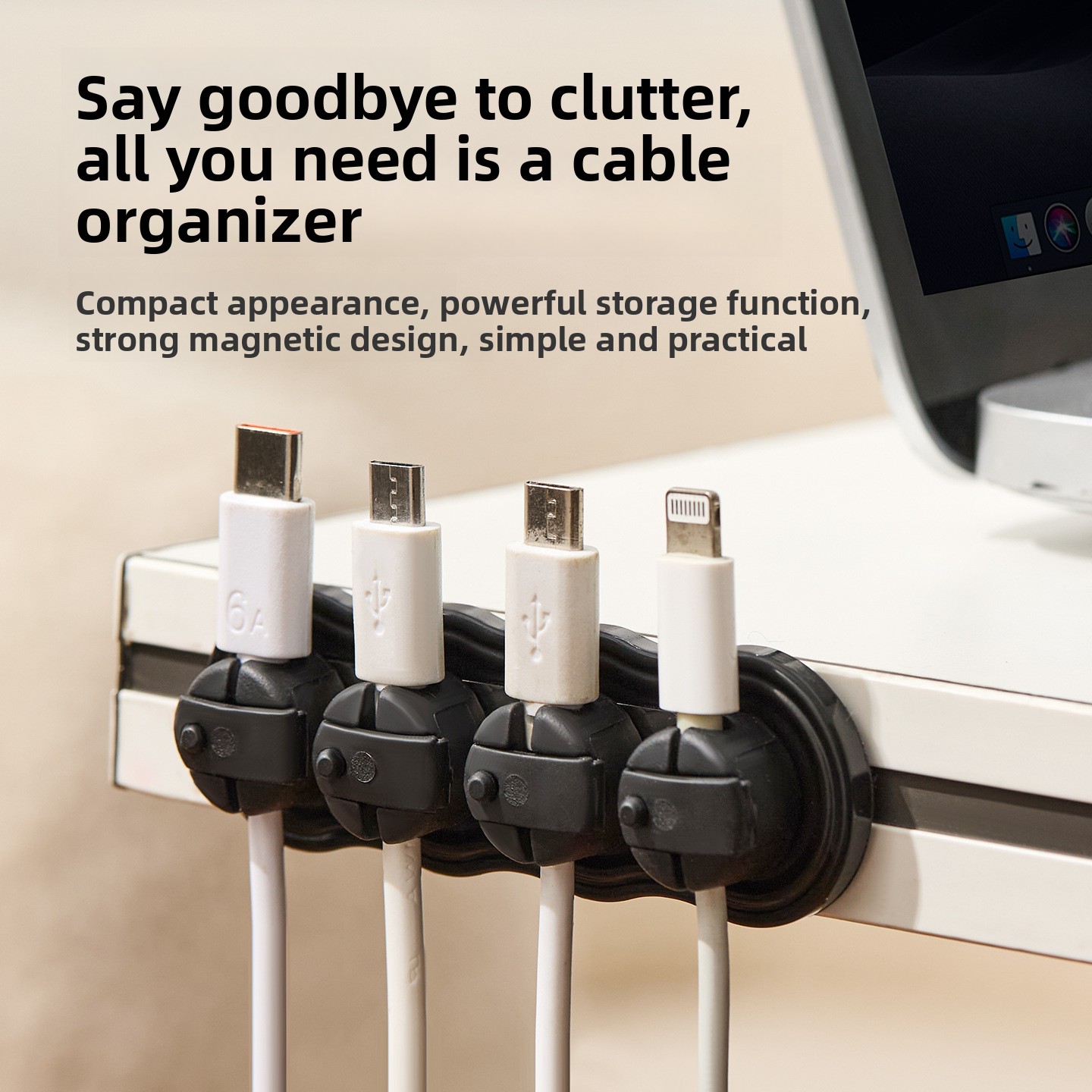 Magnetic Self-adhesive Cable O - Cable Organizer Magnetic recension och pris