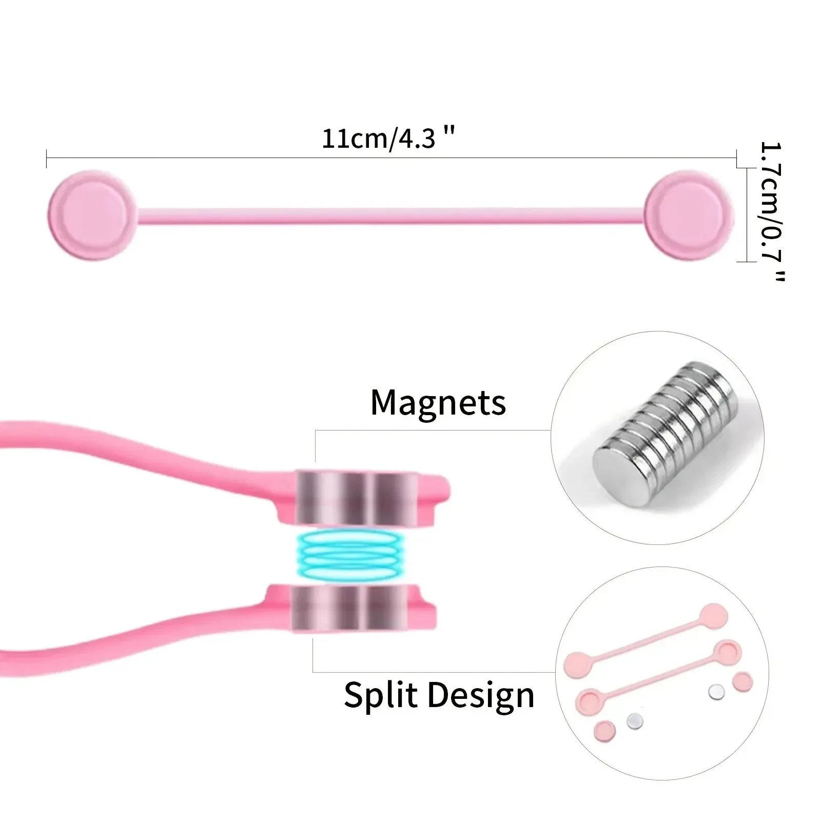 5/3/1PCS Silicone Magnetic Cab - Cable Organizer Magnetic recension och pris