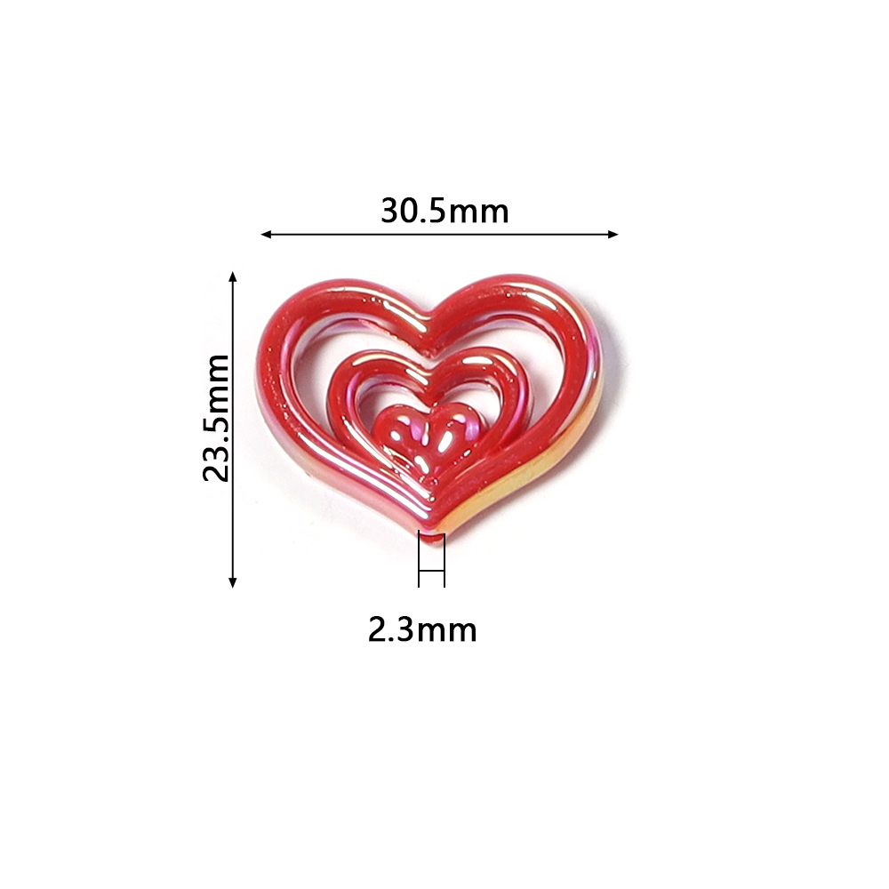 5pcs Acrylic Hollow Heart Bead - Phone Accessories Beads recension och pris