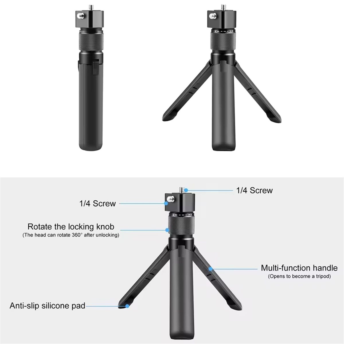 N05R Rotary Handle Desktop Tri - Selfie Stick Tripod recension och pris