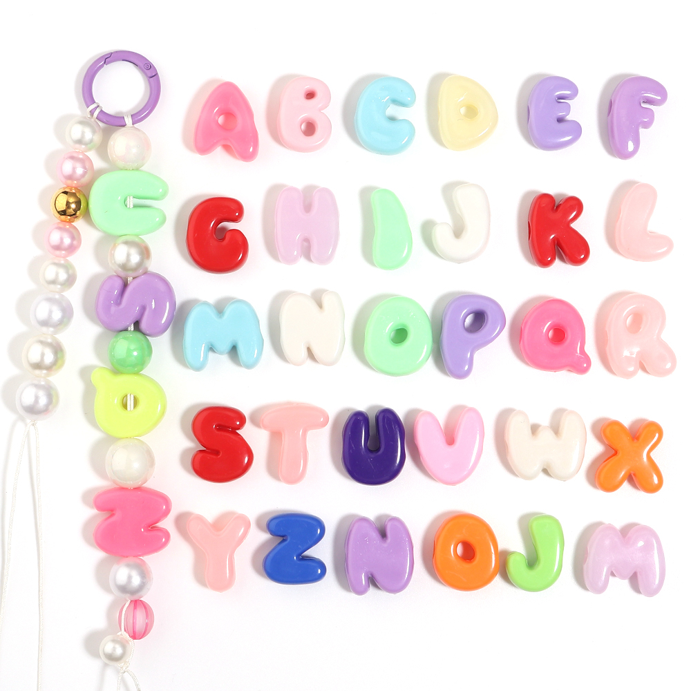 20-30pcs Acrylic English Alpha - Phone Accessories Beads recension och pris