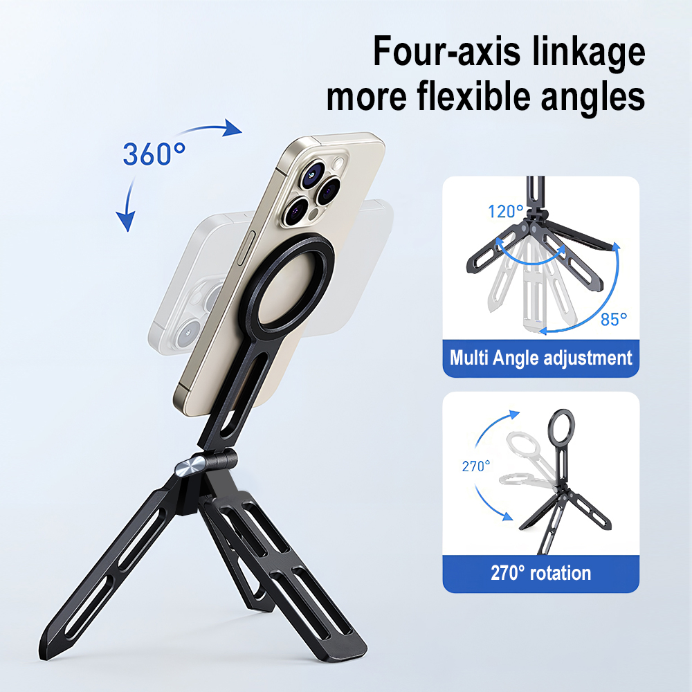 Magnetic Phone Holder Four-axi - Selfie Stick Tripod recension och pris